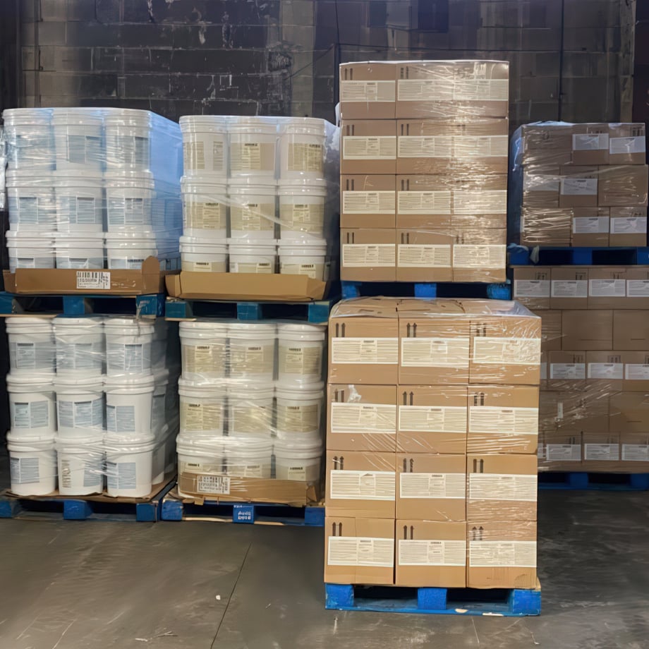 Boxes with Commercial Cleaning Chemicals for Shipping in Pittsburgh