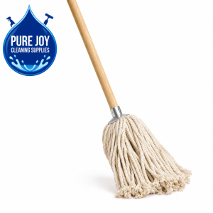 Metal Socket Wooden Handle Short Hair Mop - 400grm