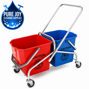 Double Metal Trolley 25Lt / 25 Lt (No Buckets or Wringer Included)